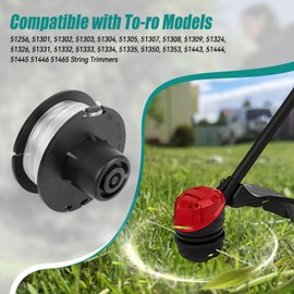 dcvbny 88175 String Trimmer Spool Line 0.065" 30FT Compatible with Toro 51256, 51301, 51302, 51303, 51304, 51305 10" Cordless Trimmers 10"-15" Electric Trimmers (5 Spools)