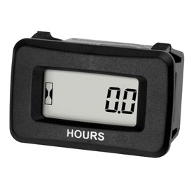 Runleader AC/DC 5V to 277V Operating Hour Counter Waterproof Design for Riding/Zero Turn Lawnmower, Leaf Safe, Brushcutter, Generator, Motorhome etc.
