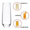 Ufrount Stemless Champagne Flutes Set of 16, 9.5 oz Champagne