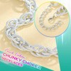 Fashband Choker-Halsketten-Set, klobige Punk-Halskette, kubanische Glieder-Halskette, Schmuck, 2 Stück, für