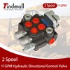 2 Spool 11GPM Hydraulic Control Valve 3600PSI BSPP Double Acting