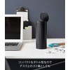 Yamazaki 1835 Bottle-Shaped Trash Can with Lid, Black, W 2.7