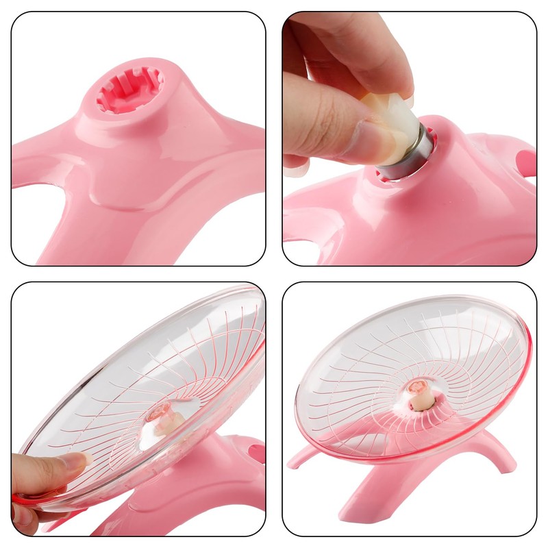 Bojueshaw Silent Hamster Wheel,Flying Saucer Exercise Wheel,Ultra Quiet Running Spinner