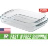 Pyrex Basics 3Qt, 2Qt Glass Oblong Baking Dish Clear Bakeware