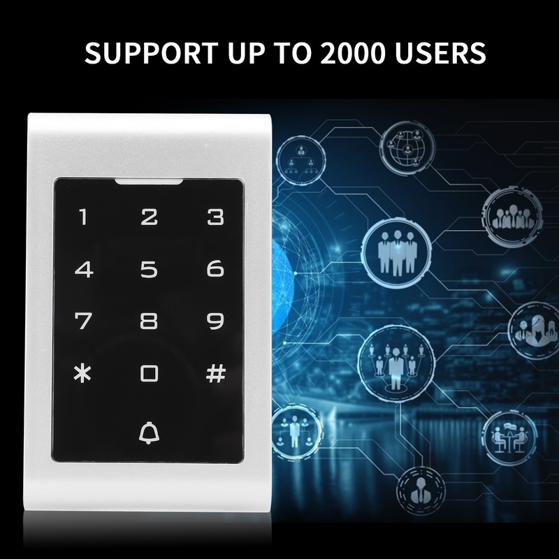 Touch Door Keypad 125KHz Password Card Lock Wiegand26/34 Access Control