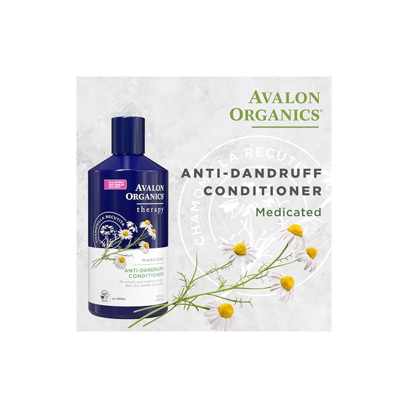 Avalon Organics Anti-Dandruff Itch & Flake Conditioner, 14 Ounce