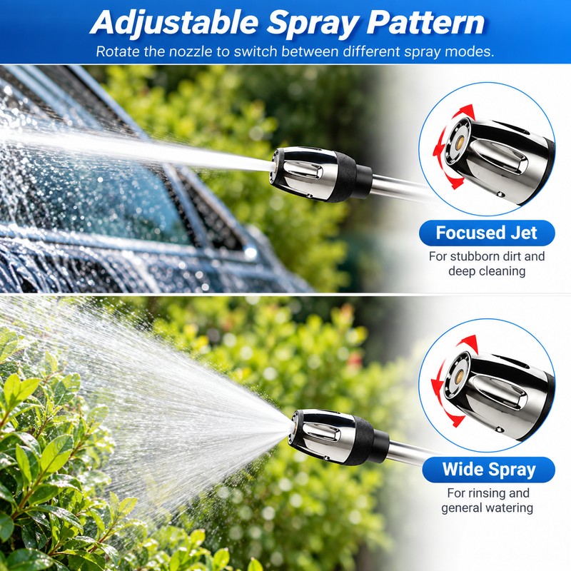 Pressure Washer Gun Kit for Outdoor Cleaning – Adjustable Water