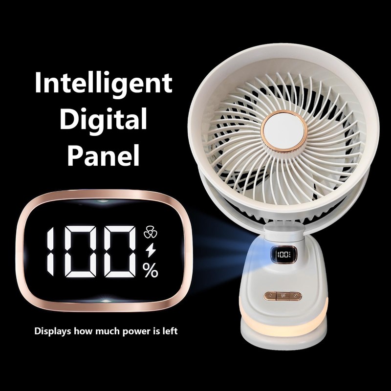 Desk Power Fan Quiet Operation Cooling, 90° Variable Tilt, 5