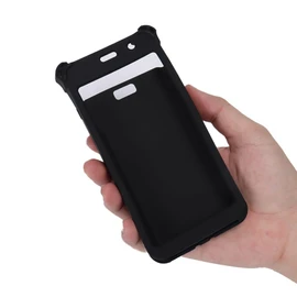 AudioPartner Soft Silicone Anti-Fall Durable Protective Shell Skin Case Cover for Pax A77 Handheld POS Terminal (Black)