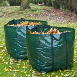 2 x Garden Bags Very Strong Quality Heavy Duty Waste Refuse Rubbish Grass Sack Waterproof Reusable Large