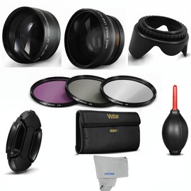 For Nikon D Series 52MM FISHEYE & Zoom Lens + Accessories for NIKON D7200 D5500 D5200 D7000 D7100