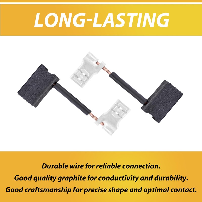 10Pack 655213-02 617848-05 Carbon Brushes with Wire Lead, Power Tool