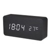 BALDR Wooden Digital Alarm Clock, Displays Time and Temperature, Voice