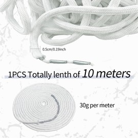 300 g Lead Tape for Curtains, 10 m Weight for Curtains, Lead Chain, Adds Pleats, Curtain Weight Bottom, Perfect Pleats, Curtain Fabrics, Mosquito Net, Outdoor Smooth Suspension (30 g/m)