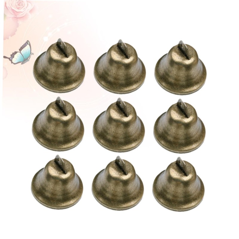 LALAFINA 10pcs Bronze Bell Accessories DIY Hand Bell for Craft