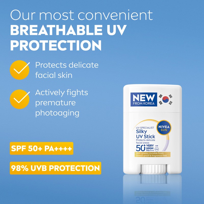 NIVEA SUN Breathable UV Specialist Silky UV Sun Stick SPF