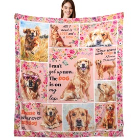 solid can Golden Retriever Gifts Golden Retriever Blankets 50"X60" Dog Throw Blanket for Dog Lovers Mom Dad Flannel Puppy Print Blanket for Couch Sofa Bed Car