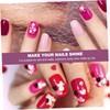 BIUDECO 12pcs Nail Art Lovers DIY Heart Shaped Nail Gems