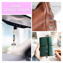 KISSITTY 9Pcs Chakra Pendants Charms Healing Crystal Pendant Decorations Colorful Fantasy Theme Gemstone Chip Charm Pendants with Assorted Alloy Charms for Jewelry Keychain Ornament Decorations DIY