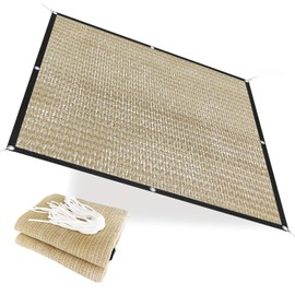 HDPE 50% Sun Block Plant Shade - Garden Shade Cloth Netting Mesh - Beige (4' x 4', Beige)