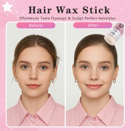 Hair Wax Stick Accessories, 500Pcs Clear Elastic Ties for Kids Girls, 3Pcs Hair Combs for Women, 2Pcs Hair Loop Styling Tools