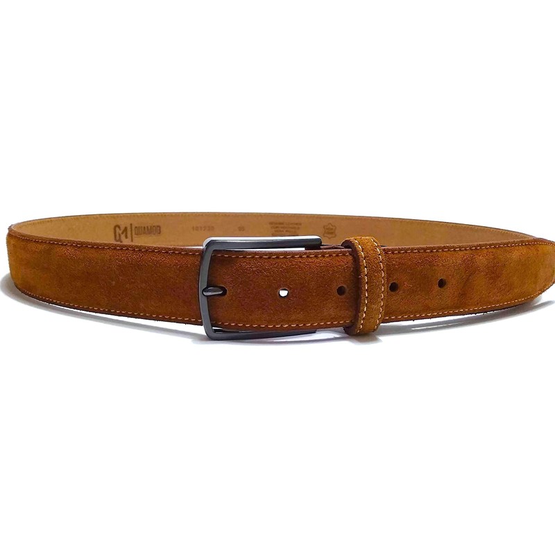 QUAMOD Suede Belt for Men and Women, High-Quality Velour Leather