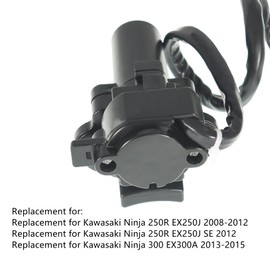 LABLT A Full Lock Key Set with Ignition Switch Lock Gas Cap Cover Seat Lock Keys Replacement for Kawasaki Ninja 250R EX250J 2008-2012