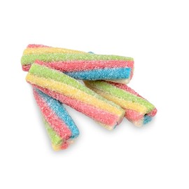 Smarty Stop Rainbow striped licorice chewy Bite Gummy Candies (1 Pound (Pack of 1), Sour)