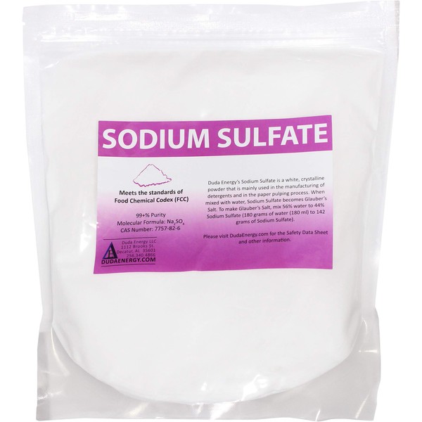 Duda Energy 10 lb Sodium Sulfate Food Grade FCC Anhydrous Naturally Mined 99+% Purity