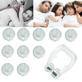 Pack of 10 Snoring Stoppers, Anti-Snoring Stopper, Reusable Anti Snoring Nose Separator, Anti Snoring Nose Clip, Anti Snoring, Prevent Snoring, Nose Clip Against Snoring