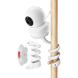 Baby Monitor Mount Compatible with Babysense HD S2/ V43 Monitor and Other Baby Monitors with 1/4 Threaded Hole, 17.7 Inches Flexible Clamp Mount Long Gooseneck Arm