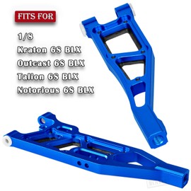 RCMYou Suspension A Arms Front Upper & Front Lower Upgrades Part for 1/8 Arrma Kraton 6S BLX,Outcast 6S BLX,Talion 6S BLX,Notorious 6S BLX,Aluminum Suspension A-Arm w/Pivot Balls Hops up,Navy Blue