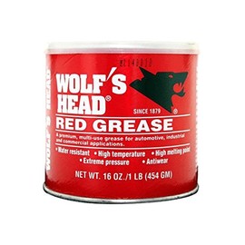 Wolf's Head Red Grease NLGI #2 (836-88306-93) 1 Pound Tub, Pack of 12
