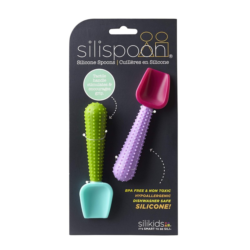 GoSili Silicone Spoon Set, Nontoxic and Dishwasher Safe, 2 Count