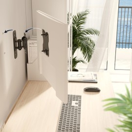 RICOO S3711 Monitor TV Wall Bracket Flat Tilt Swivel 13-27 Inch VESA 75x75 100x100 Universal LCD LED Screen Mount Black