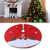 Red Flannelette Christmas Tree Skirt Base Floor Mat Apron Cover