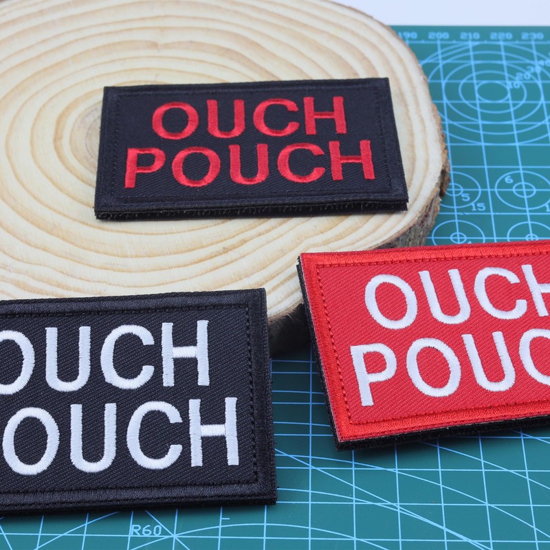 2-Pack Ouch Pouch Patch Medic Funny Morale Patches with Hook