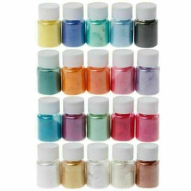 8/20/24PCS Pearl Pigment Powder for Epoxy Resin Floors Metallic Dye Ultra Mixed Color (24pcs)