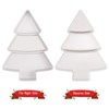 Angoily 2Pcs Christmas Tree Shaped Dish Plate, Christmas Tree Plates