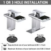 AVSIILE LED Bathroom Sink Faucet, Brushed Nickel Waterfall Single Hole