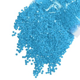 qiipii 5300PCS 3mm Solid Light Blue Resin Rhinestones for Bedazzling Crafting SS10 Flatback Stones Bulk Diamonds Gems Charms for Nails Face Eyes Makeup Tumblers Bottles DIY Crafts Clothes Shoes Phones
