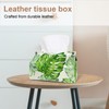2 Pack Tissue Box Cover Holder, Greenish Lily Flower Rectangle