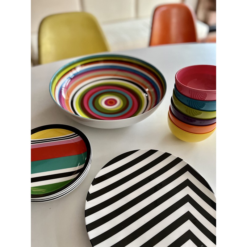 French Bull Melamine Assorted Plates-6 Piece Set -Melamine Dinnerware-Platter, Serving,