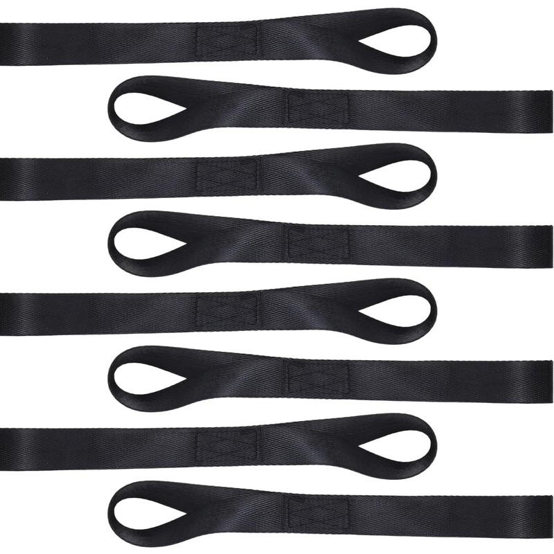 CREATCABIN 8Pcs Soft Loop Tie Down Straps 1,200lbs Load Capacity