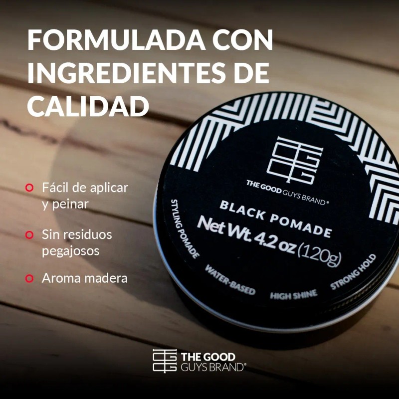 Pomada Para Cabello The Good Guys Brand Black Pomade 120g