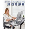 Desk Clamp Power Strip, 40W Fast Charging Station, Desktop Mount