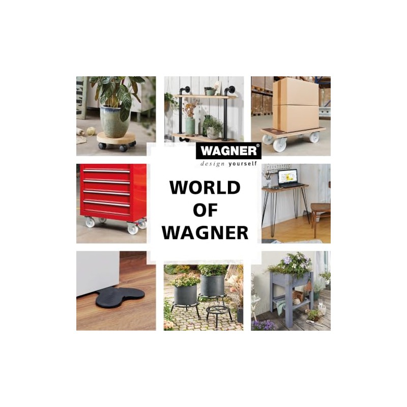 WAGNER ROLLER-MINI Swivel Castor / Countersunk Roller Diameter 27 mm,