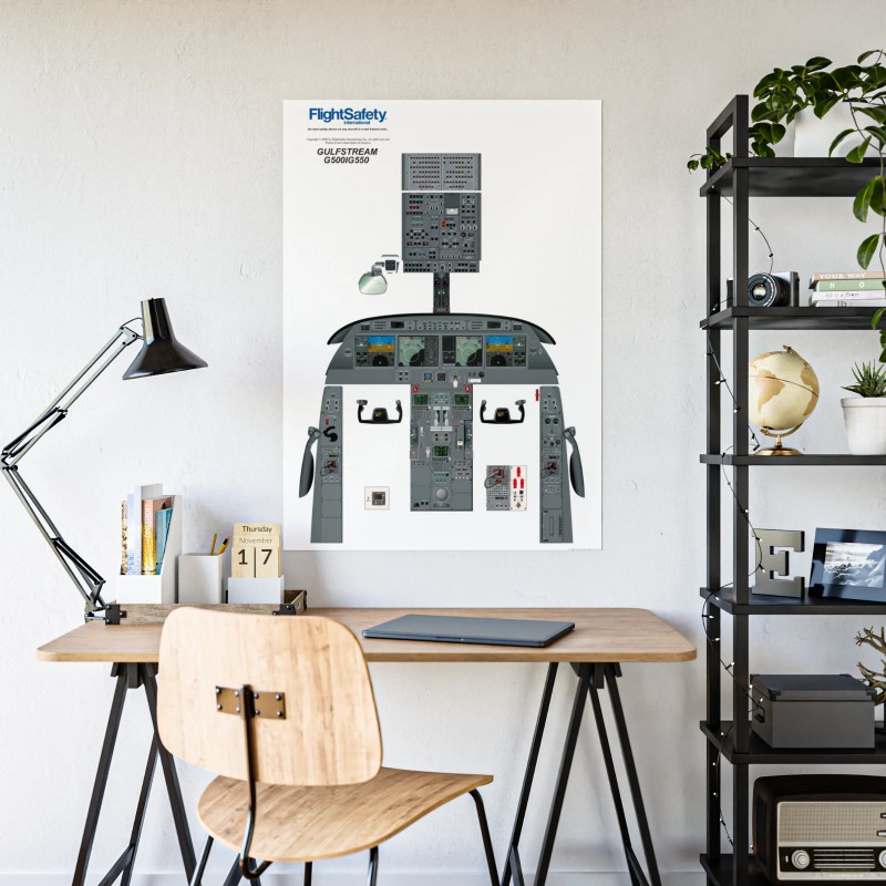 Gulfstream G500/G550 Cockpit Poster 24in x 36in