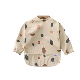 Cubble Waterproof Coverall Baby Feeding Bibs for Mealtimes and Messy Play, Adjustable, Baby Weaning (Shapes, Small (6-12M))