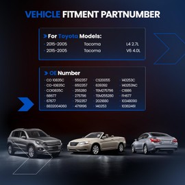 SYKRSS 68677 Air Conditioning AC Compressor with Clutch Compatible with Toyota Tacoma 2005-2015 L4 2.7L GAS, V6 4.0L GAS, Replaces 67677, 8832004060, 5512357